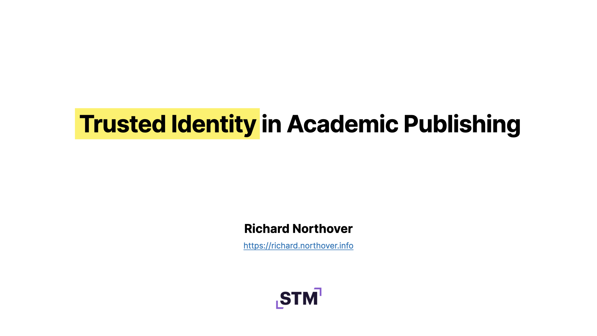 Trusted Identity in Academic Publishing