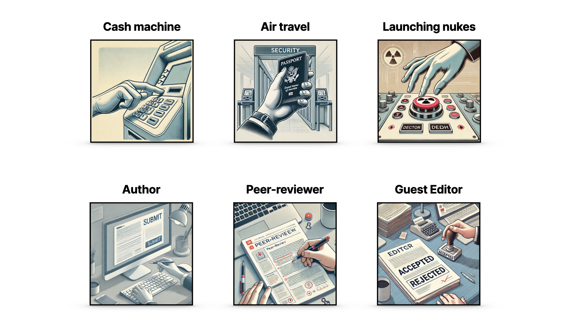 pictures of different risk situations